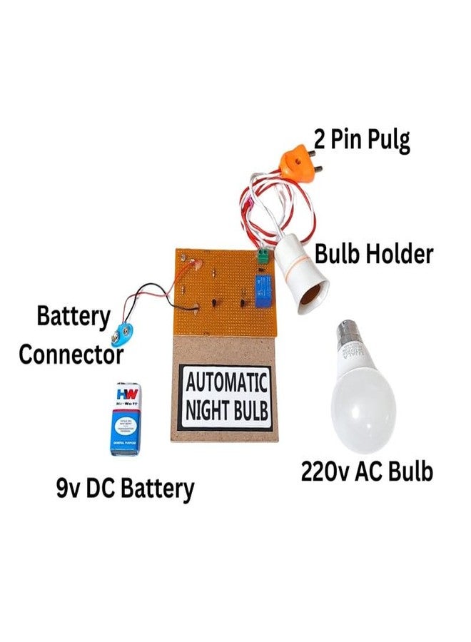 ESPtronics STEM Science Project for Class 12 Students and School Kids - Automatic ON Off Night Bulb Working Model Kit Using LDR Sensor and Transistor - Image 3